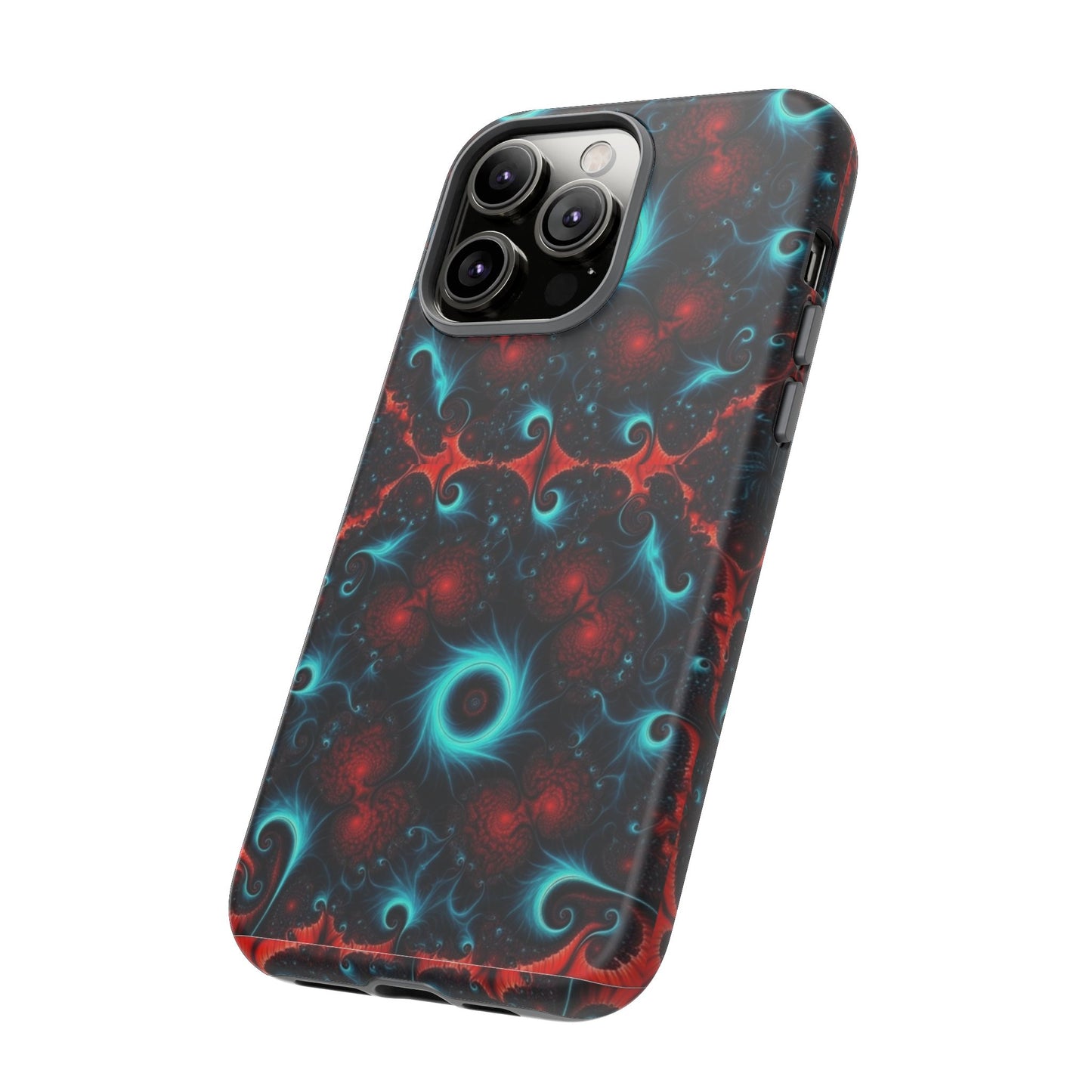 Phone Case matte — Neon Fractal Galaxy Protective Tough Case