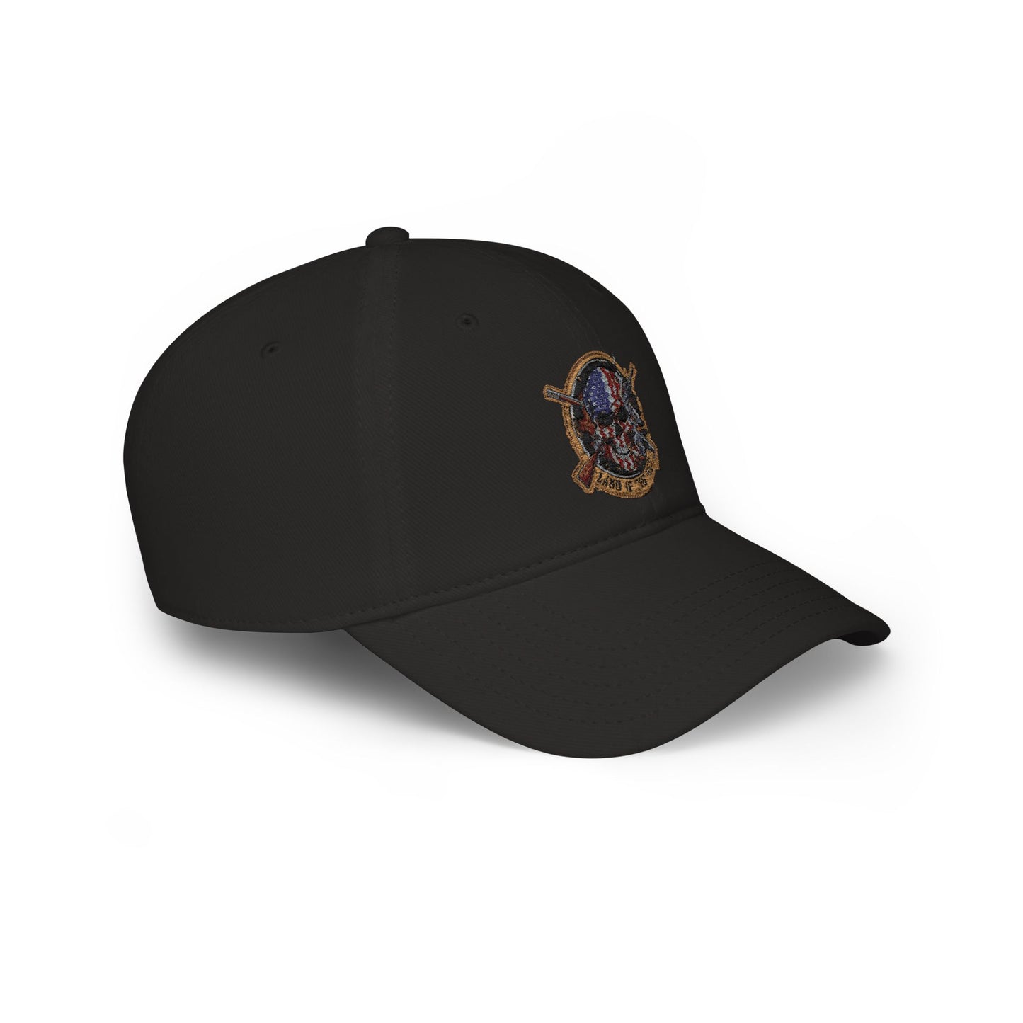 Land of the Free. American Flag Skull Patch Cap - Low Profile Baseball Hat