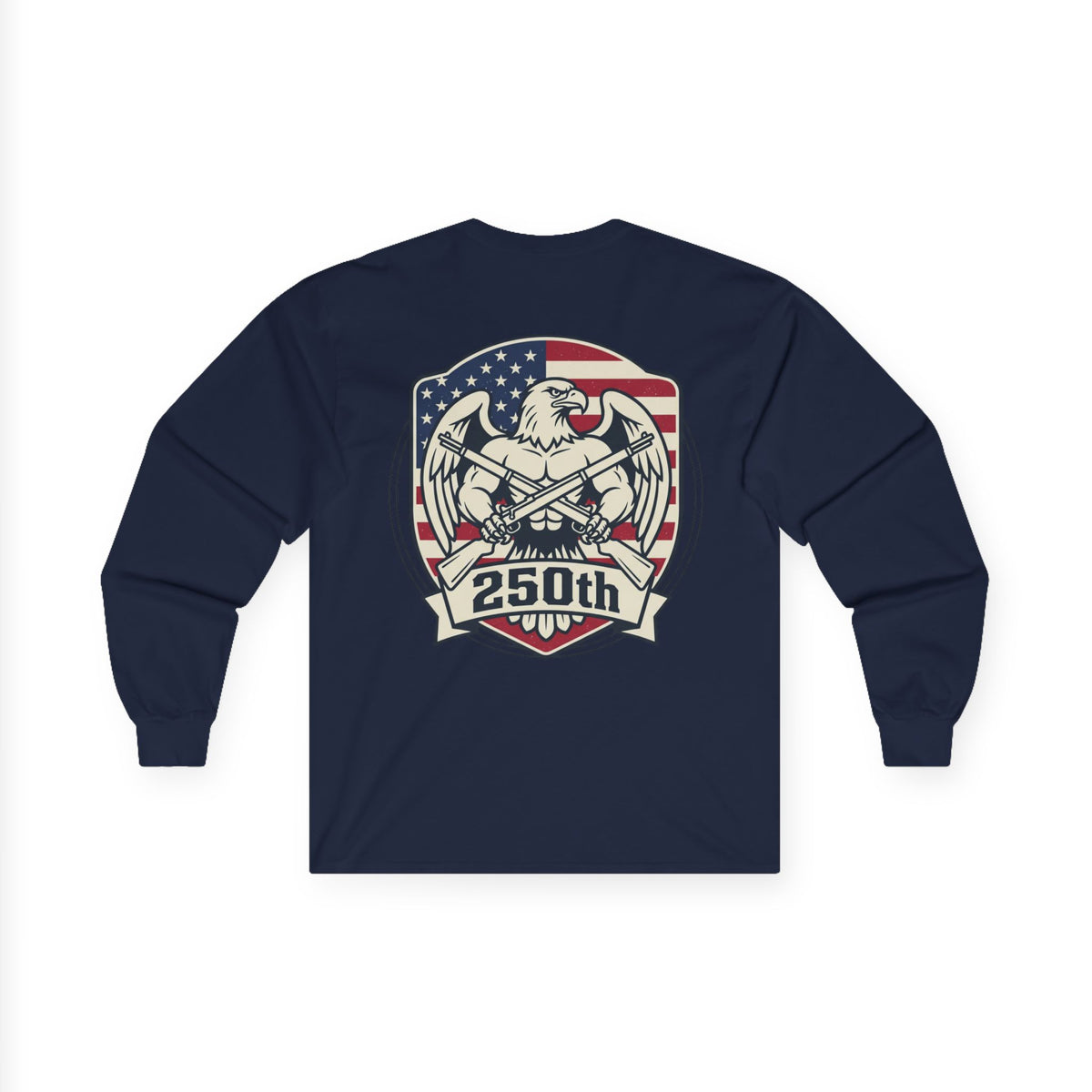Americas 250th Anniversary long sleeve T-shirt, Buff Eagle