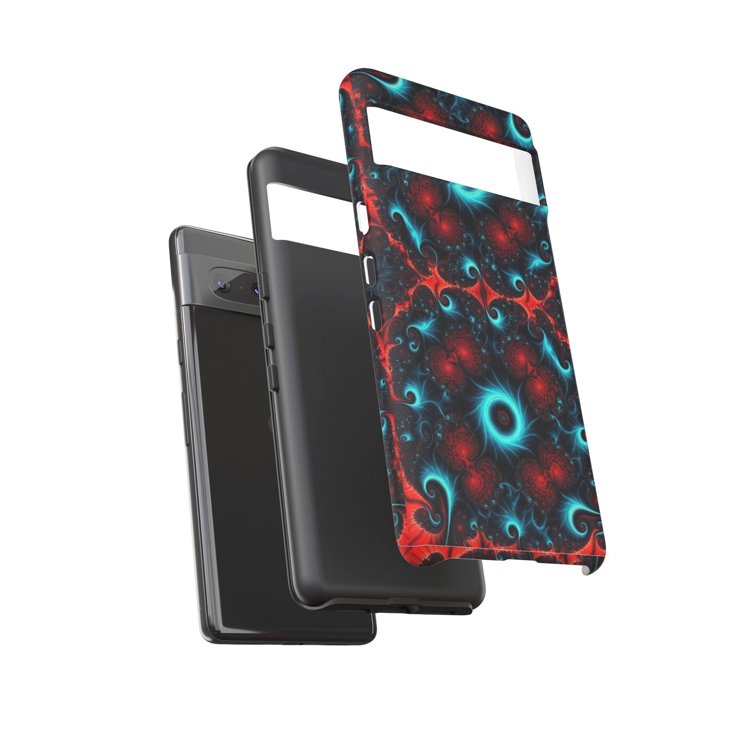 Phone Case matte — Neon Fractal Galaxy Protective Tough Case