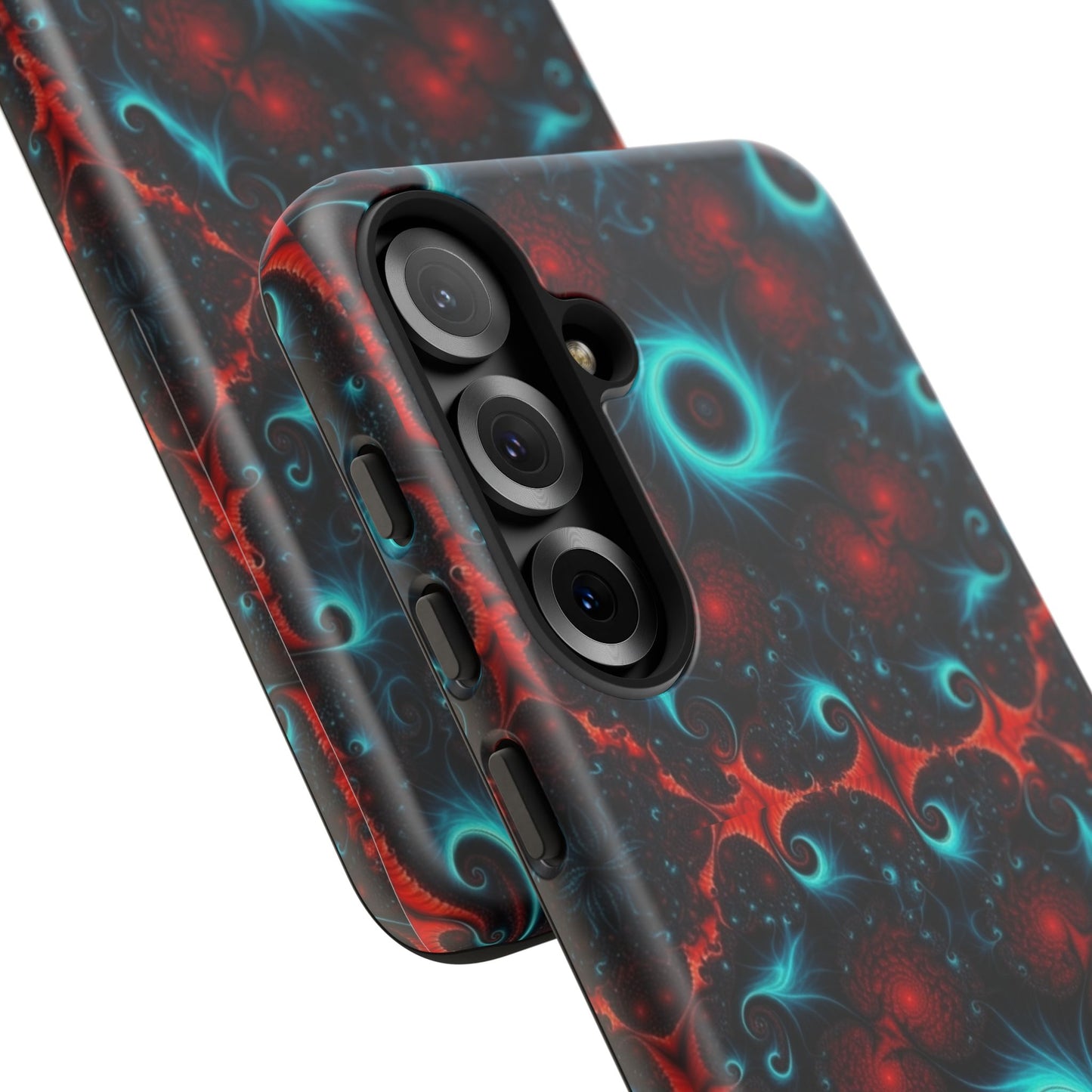 Phone Case matte — Neon Fractal Galaxy Protective Tough Case