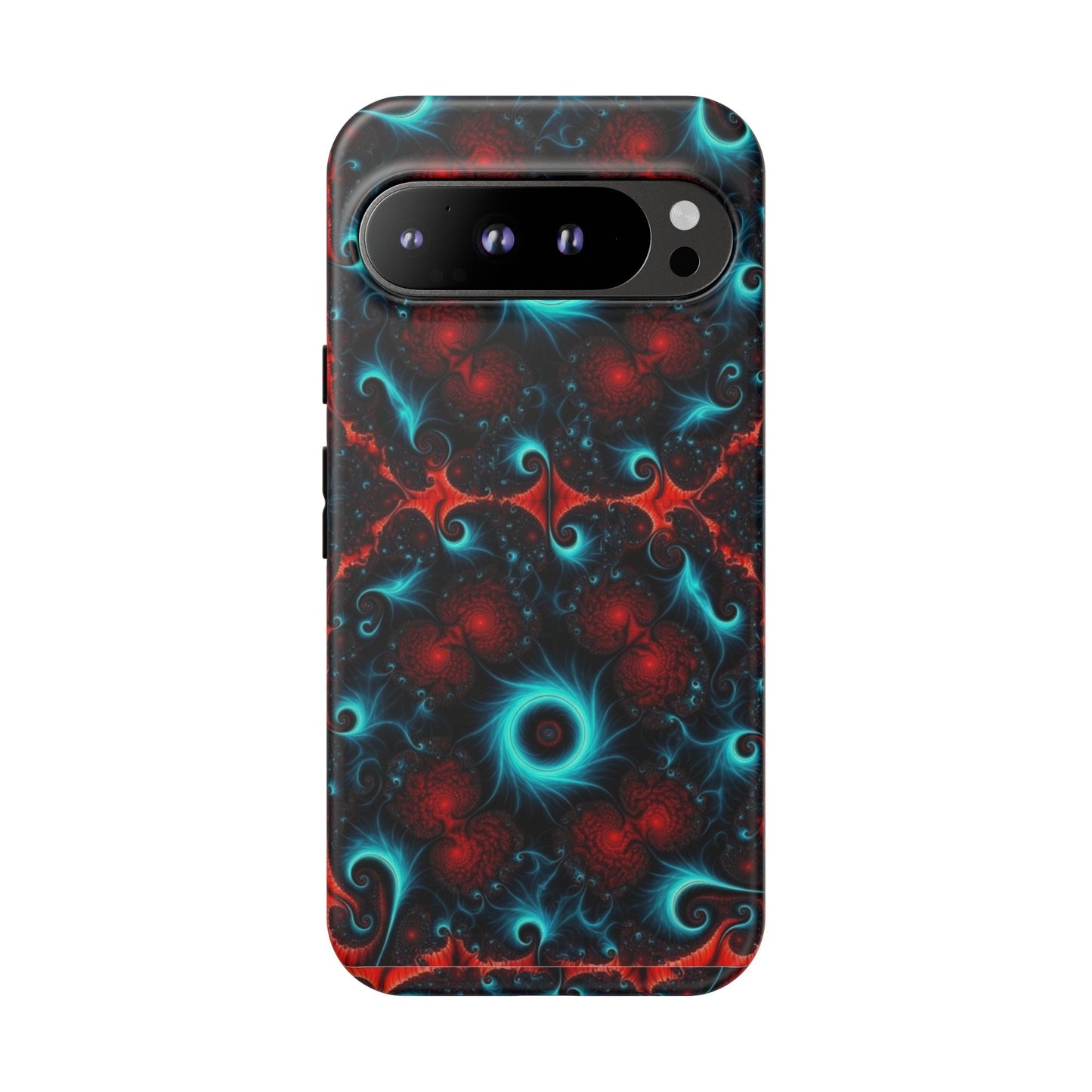 Phone Case matte — Neon Fractal Galaxy Protective Tough Case
