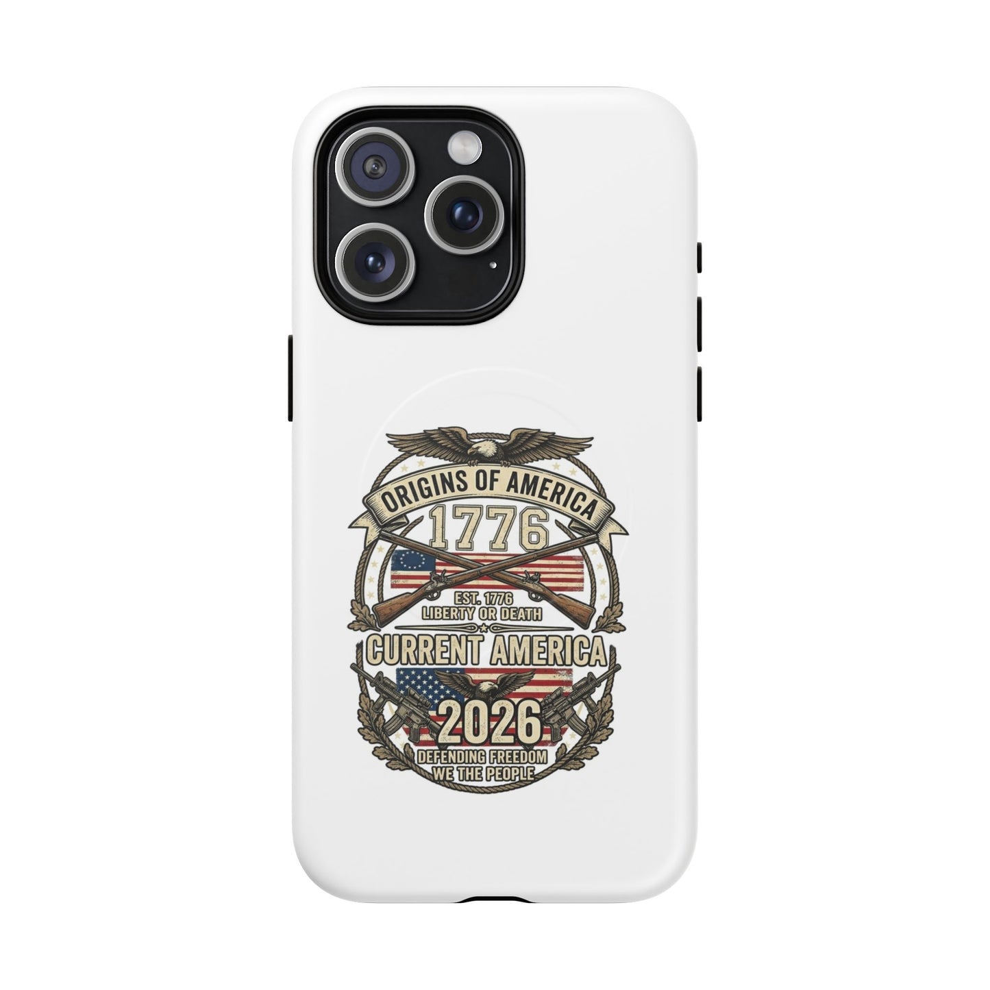 250th Anniversary Patriotic 1776 Magnetic Phone Case — Origins of America 2026 Emblem