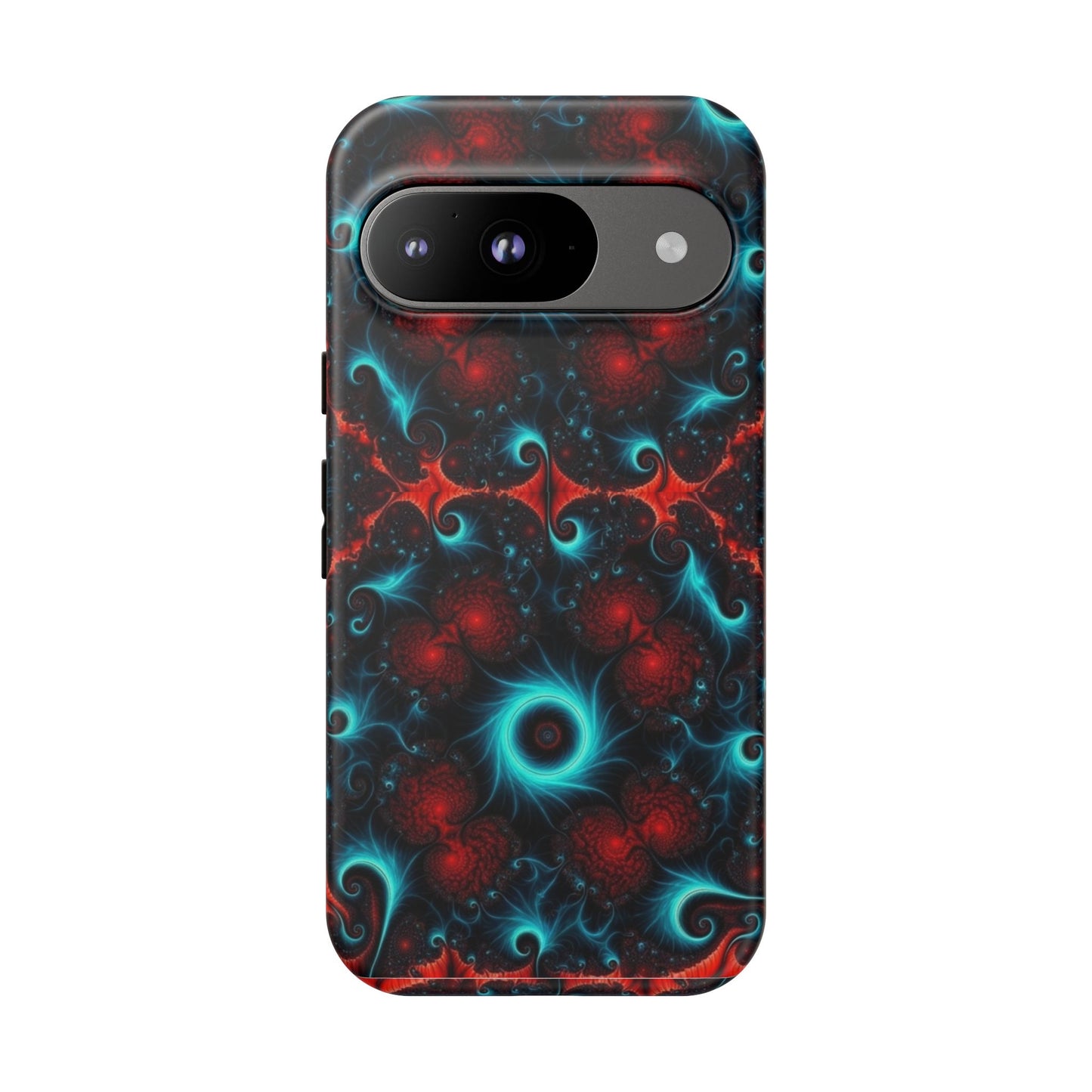Phone Case matte — Neon Fractal Galaxy Protective Tough Case