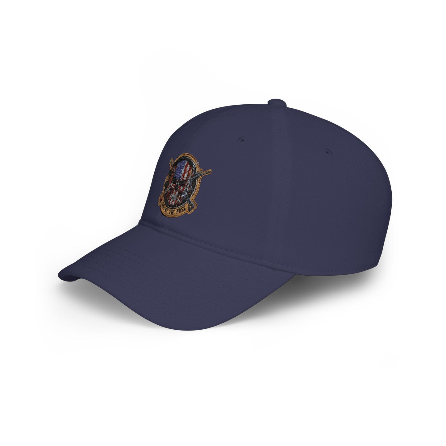 Land of the Free. American Flag Skull Patch Cap - Low Profile Baseball Hat