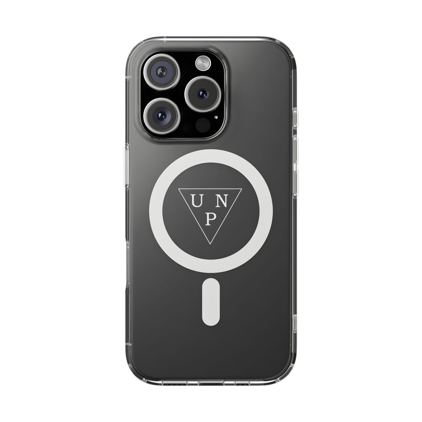 Clear Magnetic Impact Phone Case — Transparent MagSafe-Compatible Protection with UNP Logo