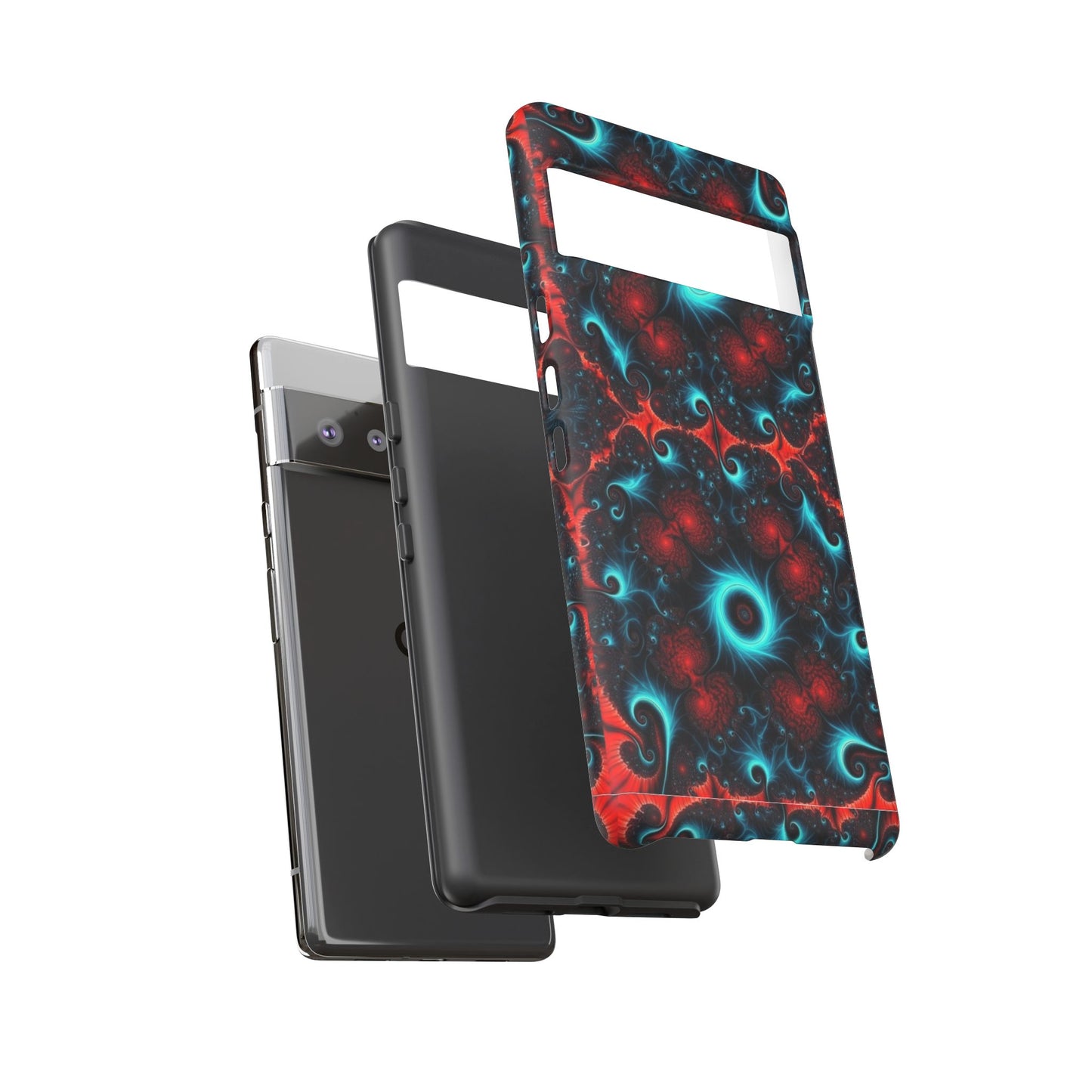 Phone Case matte — Neon Fractal Galaxy Protective Tough Case