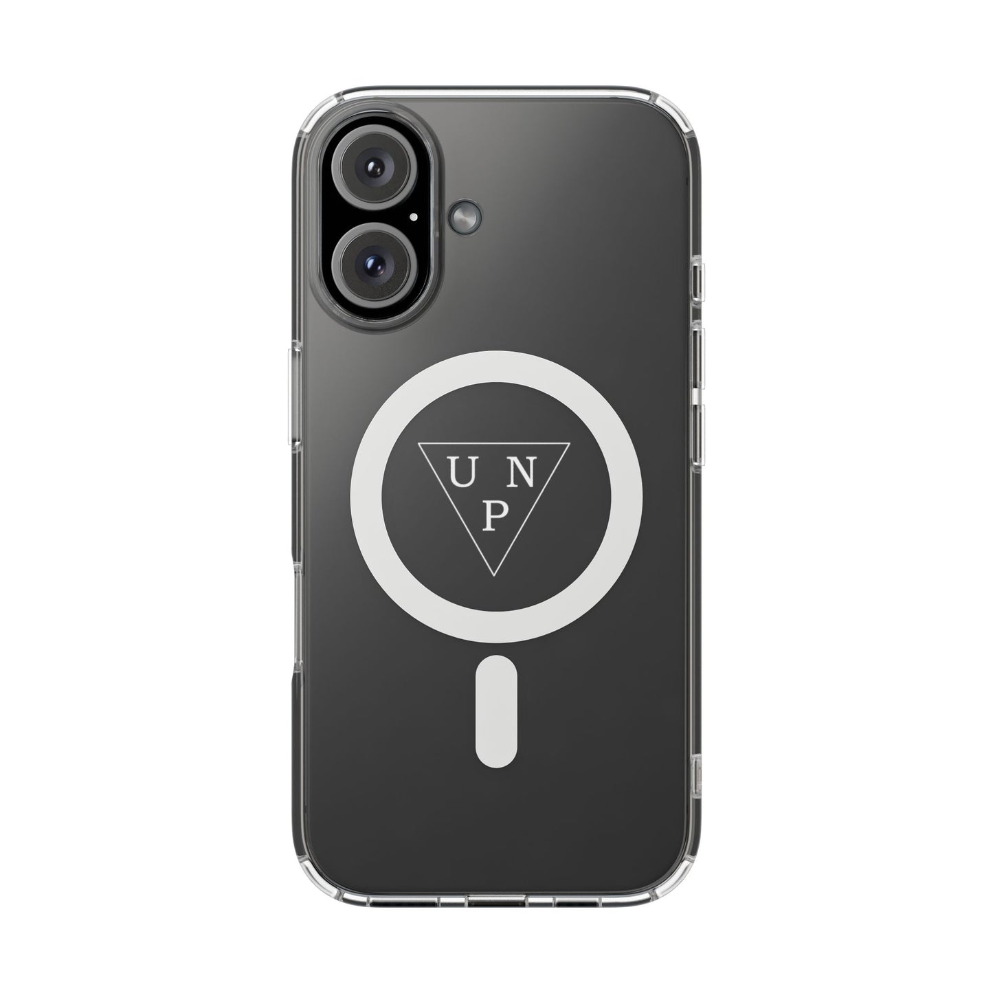 Clear Magnetic Impact Phone Case — Transparent MagSafe-Compatible Protection with UNP Logo