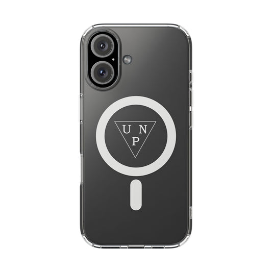 Clear Magnetic Impact Phone Case — Transparent MagSafe-Compatible Protection with UNP Logo