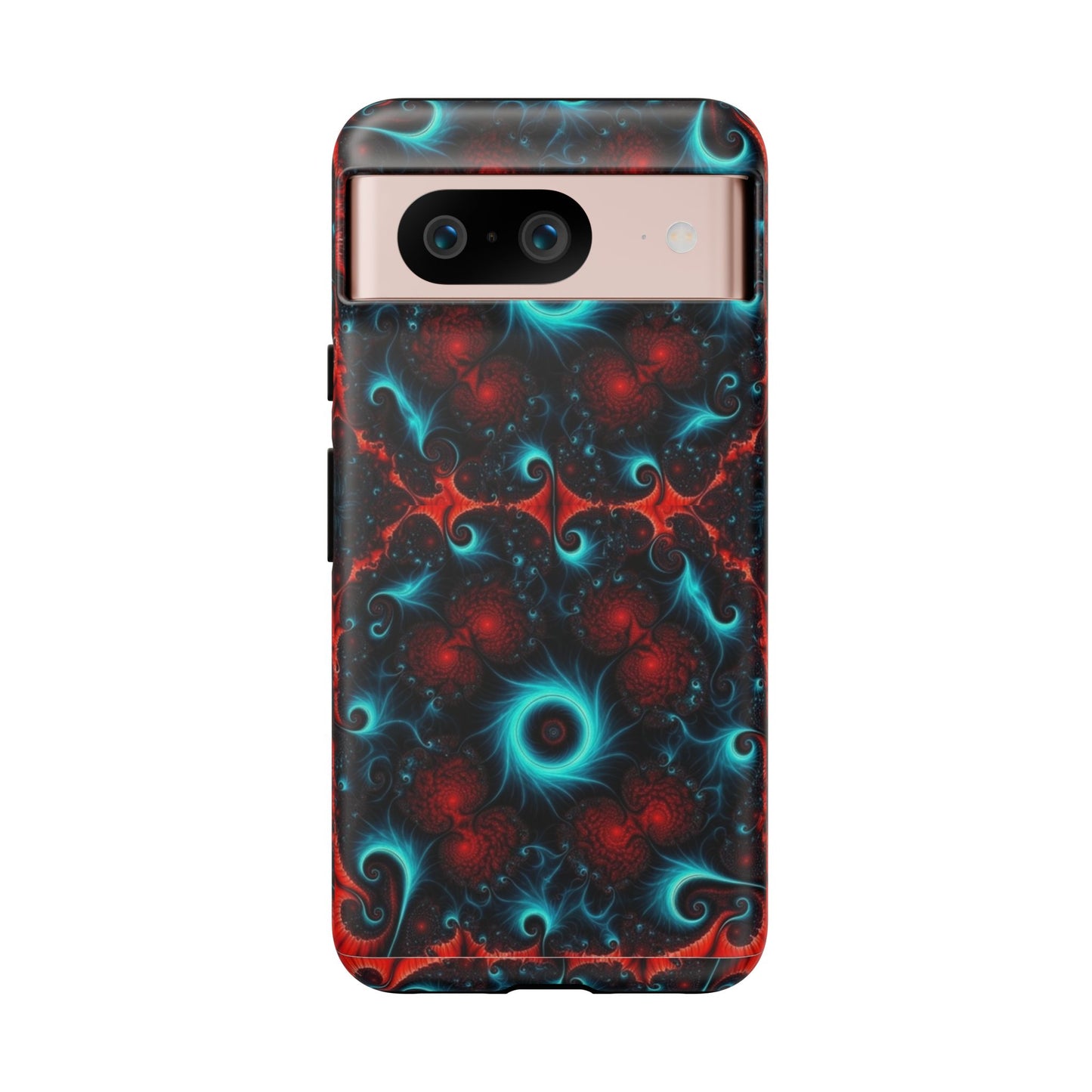Phone Case matte — Neon Fractal Galaxy Protective Tough Case