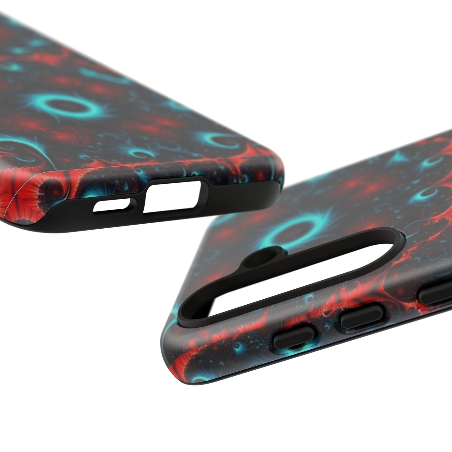 Phone Case matte — Neon Fractal Galaxy Protective Tough Case