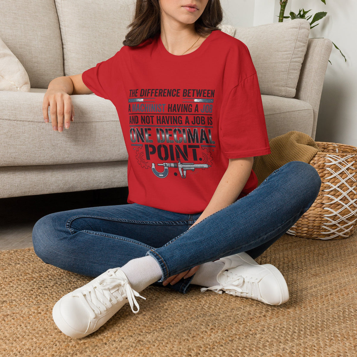 Machinist T‑Shirt — "One Decimal Point" Funny Machinist Job Quote Tee