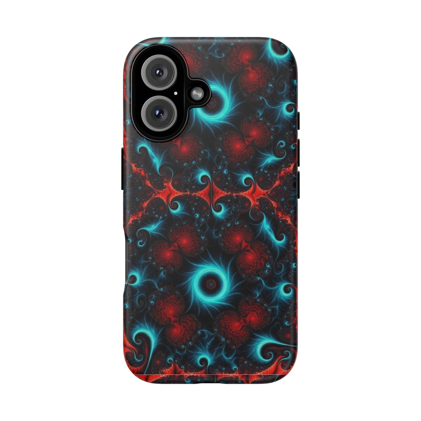 Phone Case matte — Neon Fractal Galaxy Protective Tough Case