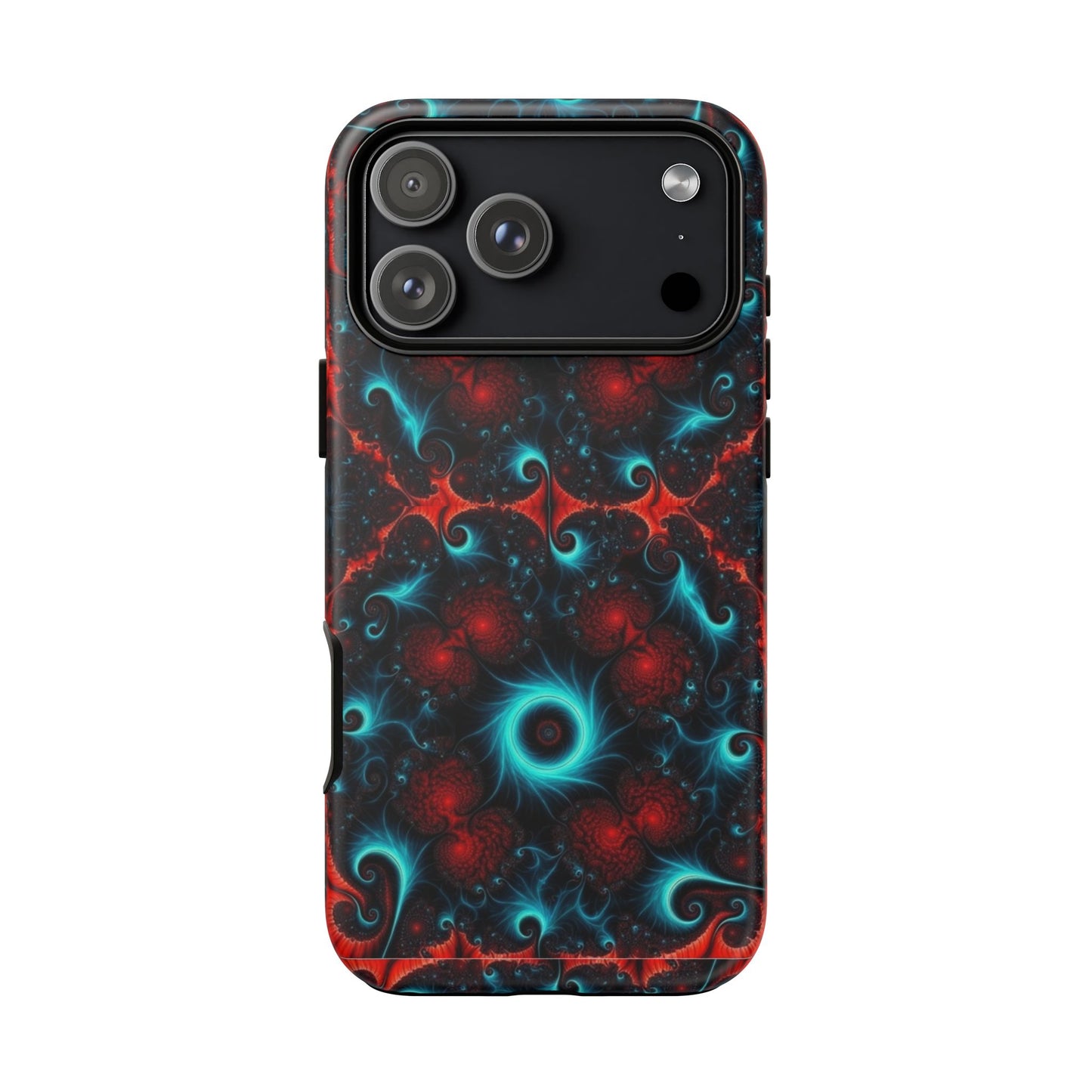 Phone Case matte — Neon Fractal Galaxy Protective Tough Case