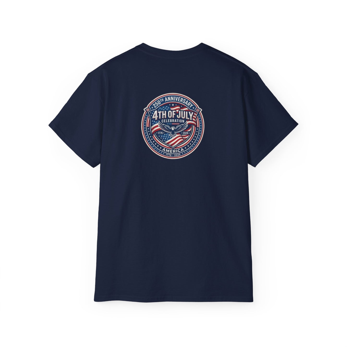 4th of July Retro Shield T-Shirt — Patriotic Independence Day Tee
