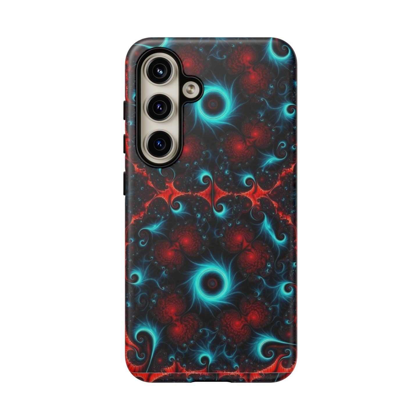 Phone Case matte — Neon Fractal Galaxy Protective Tough Case