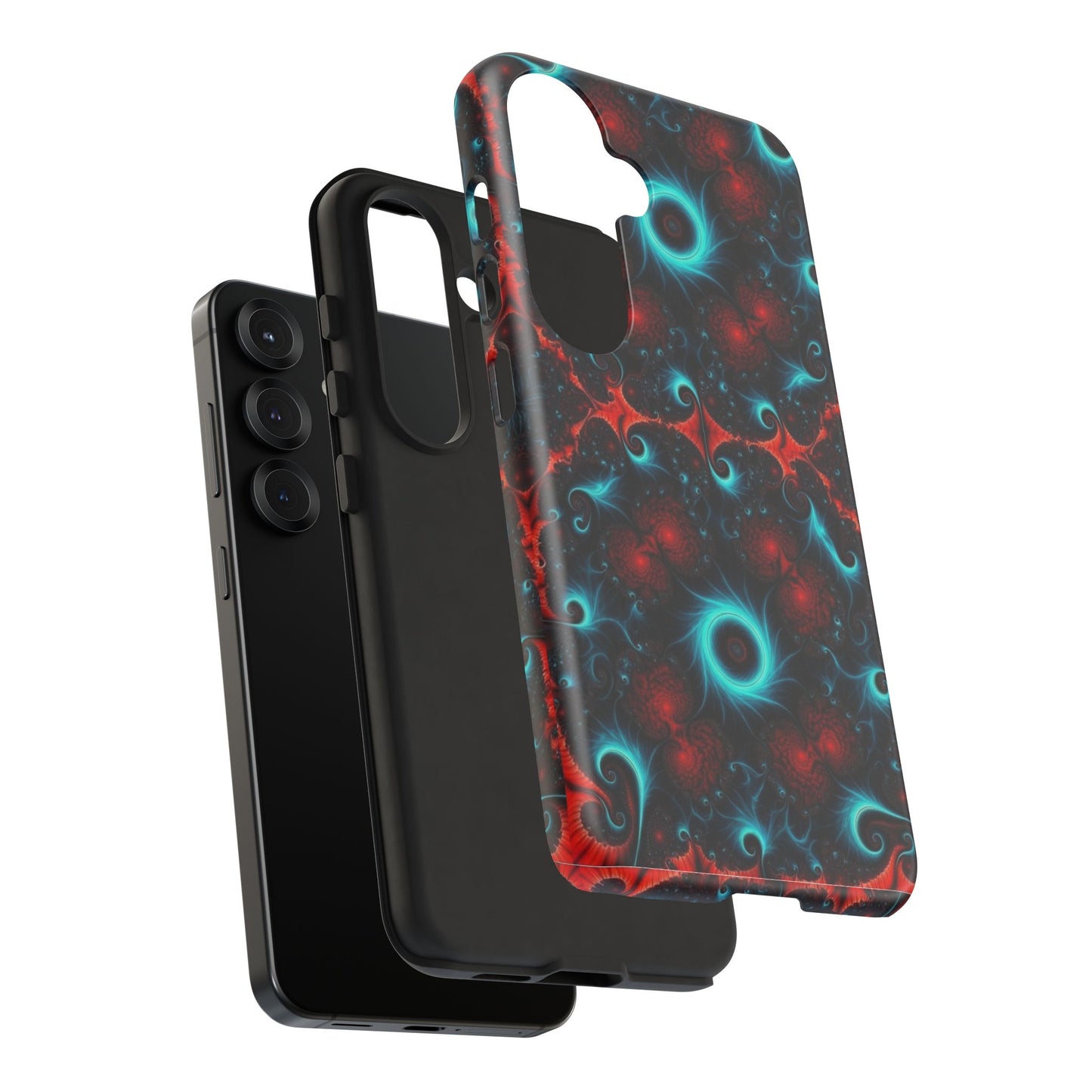 Phone Case matte — Neon Fractal Galaxy Protective Tough Case