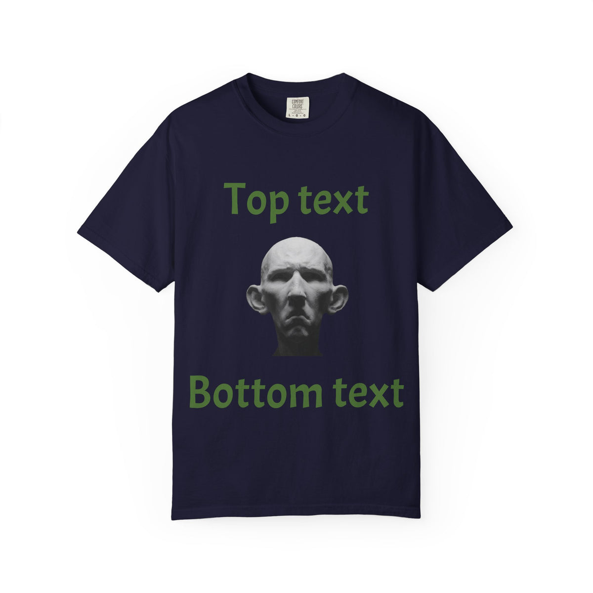 Meme Face T-Shirt — 'Top text / Bottom text' Graphic Tee